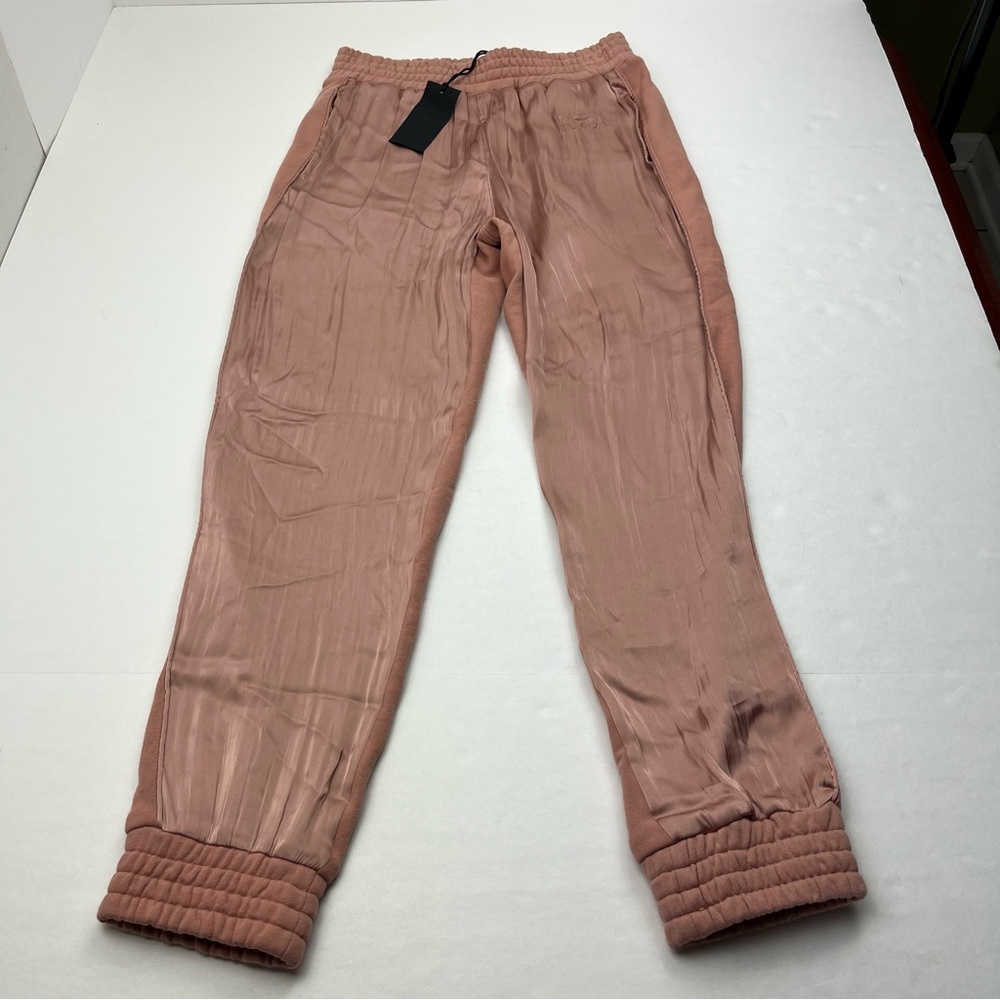 RtA Sydney Jogger Pant Dusty Rose Womens Size Small Pull-On Pockets Stretch NEW - Picture 2 of 14